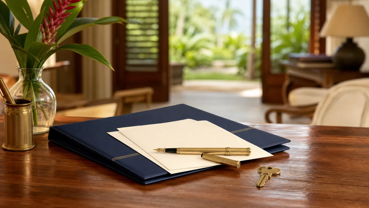 Representative estate planning documents in a Jamaican home